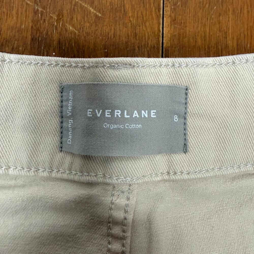 Everlane Utility Barrel Pant Women's 8 Bone Organic Cotton High Rise Cropped